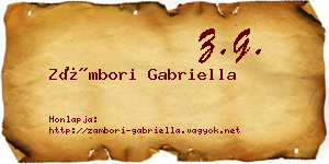 Zámbori Gabriella névjegykártya
