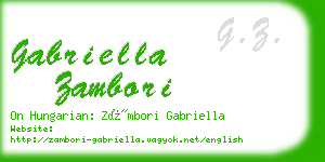 gabriella zambori business card